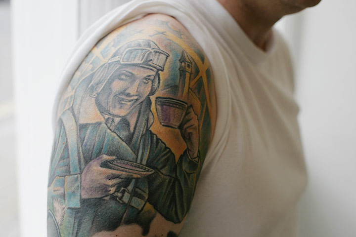 Woody's Tattoo Studio: A finished piece of work