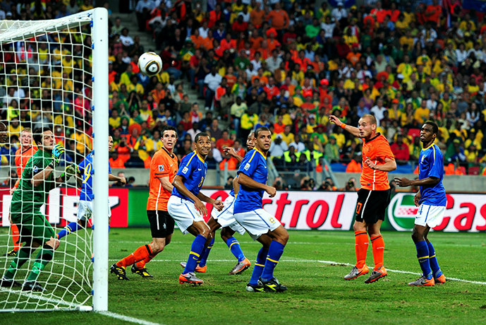 sport: Netherlands v Brazil: 2010 FIFA World Cup - Quarter Finals