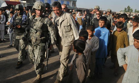 Nato secretary general Anders Fogh Rasmussen in Afghanistan