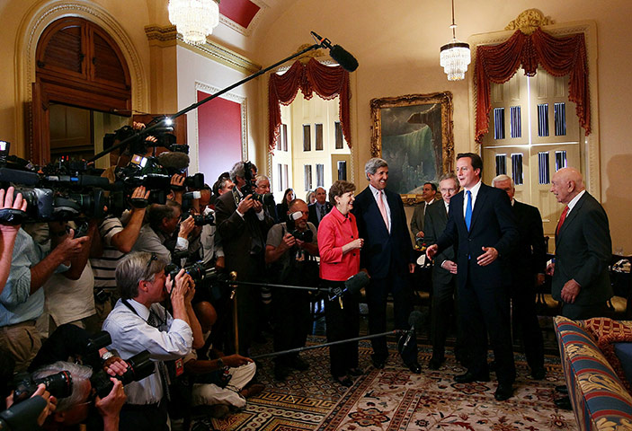 Cameron update: Prime Minister David Cameron meets with members of the US Senate