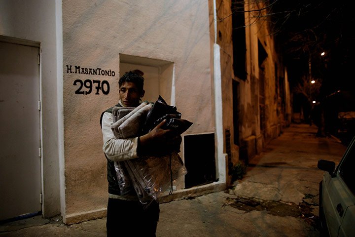 24 hours in pictures: Homeless man in Buenos Aires