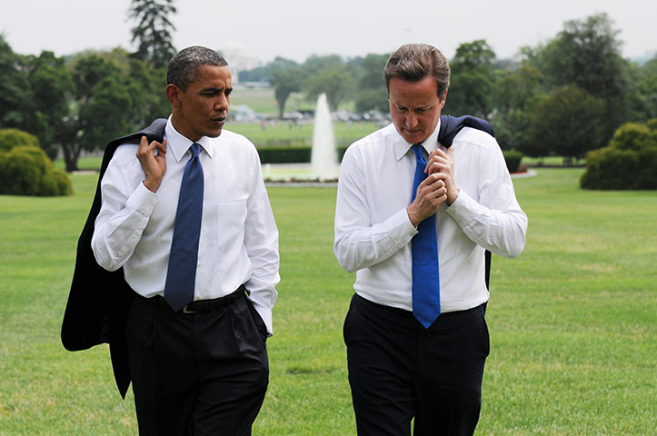 David Cameron: David Cameron and Barack Obama in the grounds of the White House