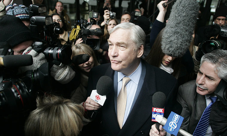 Week in Business: Conrad Black leaves the federal building in Chicago after sentencing
