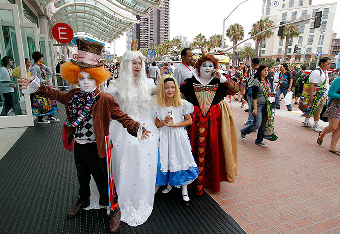 Comic-Con: A family as characters from Tim Burton's 