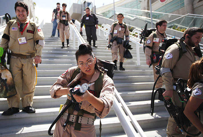 Comic-Con: Attendees dressed as characters from the movie, 