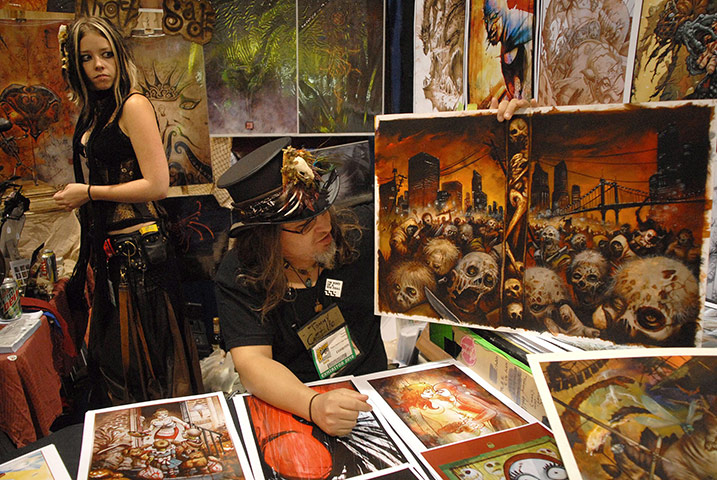 Comic-Con: Freelance illustrator Tommy Castillo shows off some of his work Comic-Con