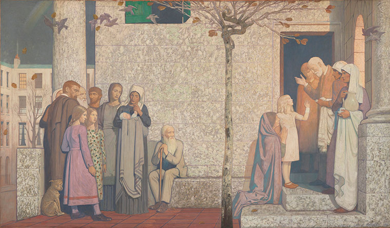 Frederick Cayley Robinson: Acts of Mercy: The Doctor II, 1916 by Frederick Cayley Robinson