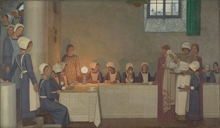 Frederick Cayley Robinson: Acts of Mercy: Orphans II, about 1915 by Frederick Cayley Robinson