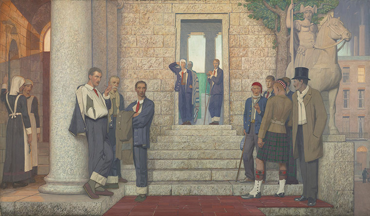 Frederick Cayley Robinson: Acts of Mercy: The Doctor I, 1920 by Frederick Cayley Robinson