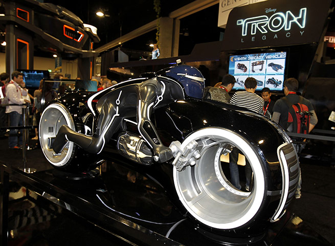 Comic Con: A replica motorcycle from Disney's movie 'Tron: Legacy' at Comic Con