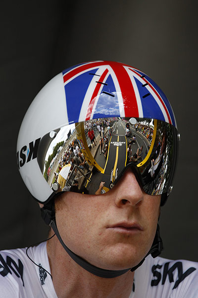 Tour de France time trial: Bradley Wiggings prepares for the the start of the individual time-trial 