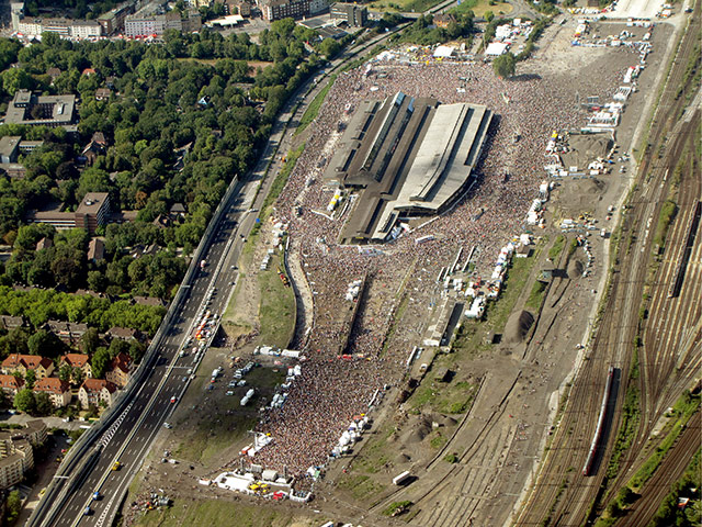 Love Parade: An aerial view of the festival