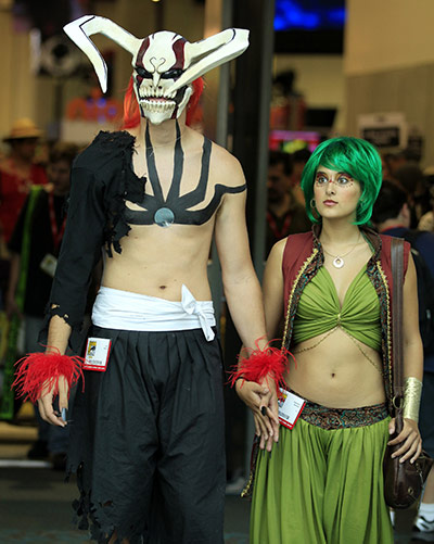 Comic-Con: Attendees arrive in costume for the third day of the pop culture convention