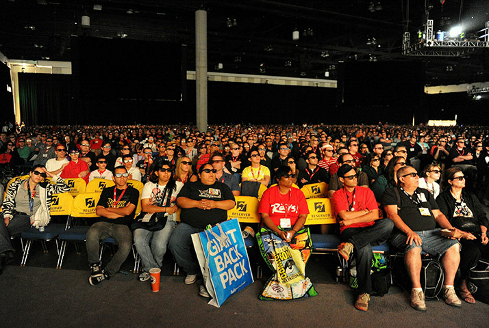 Comic-Con: Comic-Con attendees (wearing 3D glasses)