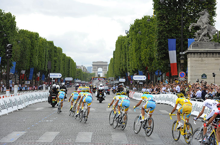 Tom Jenkins at the Tour: The peloton makes its first pass up the Champs Elysees