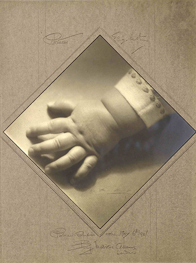 British Monarchy Flickr: The hand of Princess Elizabeth in a mounted and signed 1927 photo
