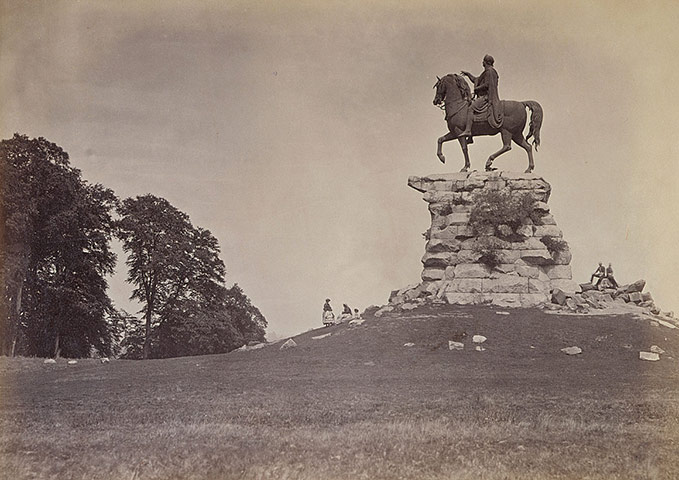 Flickr: Statue of George III, the Long Walk, Windsor, 1860, by Roger Fenton