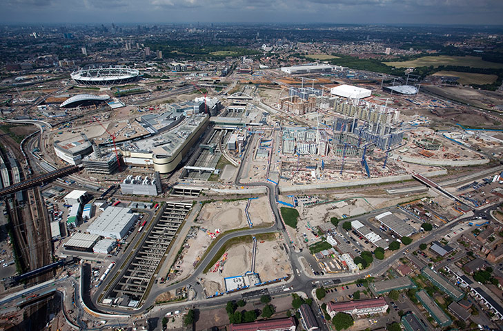 Olympic site: 100630_Stratford International Station aerial_039
