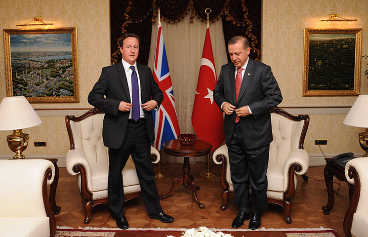 David Cameron on tour: 27 July: David Cameron meets with his Turkish counterpart