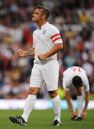 Celeb Style: Robbie: Soccer Aid, England v Rest of the World