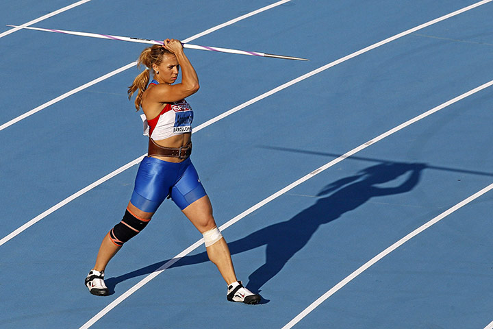 Euro Champs Day 1: Mariya Abakumova prepares to throw during the javelin qualifying round