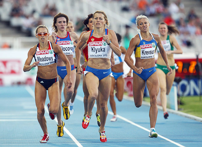 Euro Champs Day 1: Jennifer Meadows finishes second behind Svetlana Klyuka in their 800m heat
