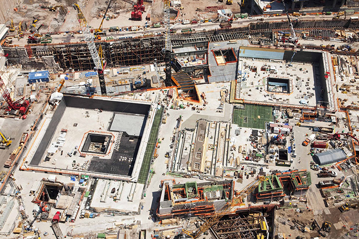 24 hours in pictures: New York, US: Construction on the September 11 Memorial and Museum