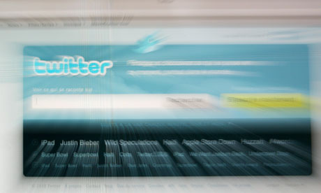 Twitter homepage on 9 February 2010