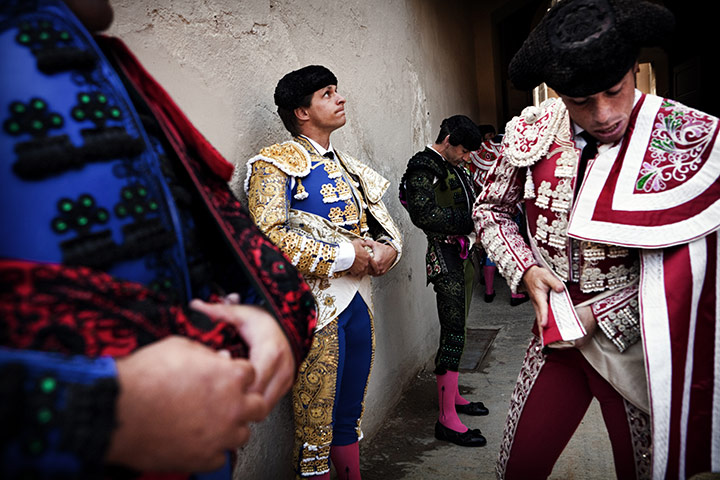 Bullfighting in Barcelona: 2010: Julian Lopez 'El Juli' awaits to enter the ring