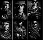 Composite crop of Afghan national Afghan soldiers