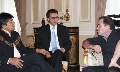 Evo Morales, Oliver Stone