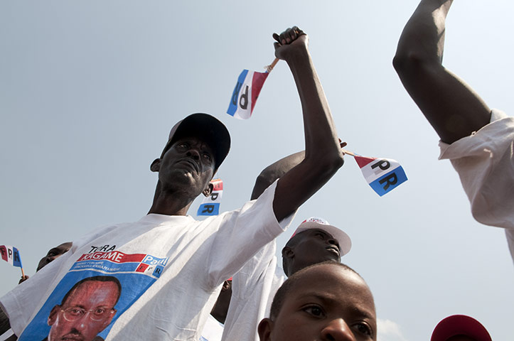 Kigali: Paul Kagame supporteers