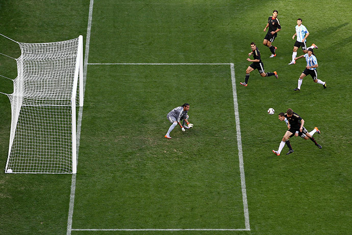 World Cup Quarter Finals: Thomas Mueller opens the scoring for Germany