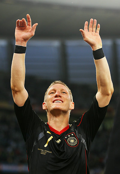 World Cup Quarter-Finals: Bastian Schweinsteiger celebrates after Germany beat Argentina 