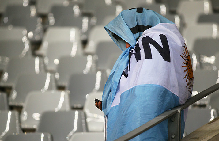 World Cup Quarter-Finals: A dejected Argentina fan after his team lost to Germany