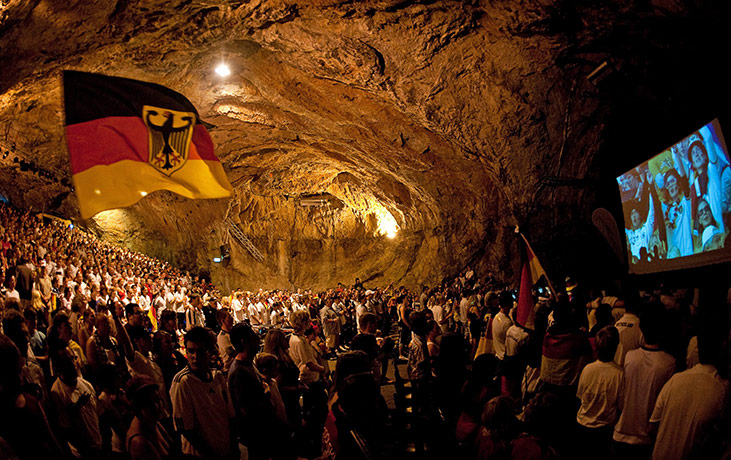 24 hours in pictures: Balve, Germany: Football fans watch the FIFA 2010 World Cup quarter final