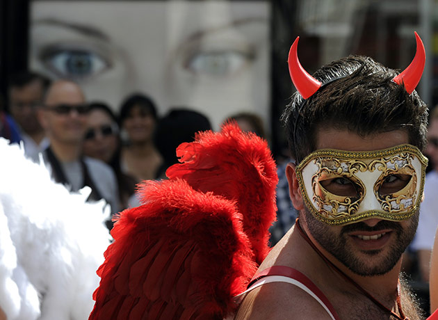 24 hours in pictures: London, UK: A participant marches during the annual Pride London Parade