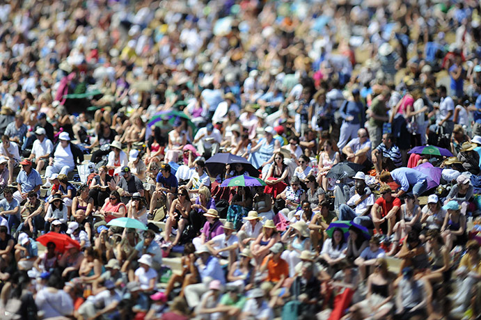 Men's singles final: Henman Hill is packed an hour before the game