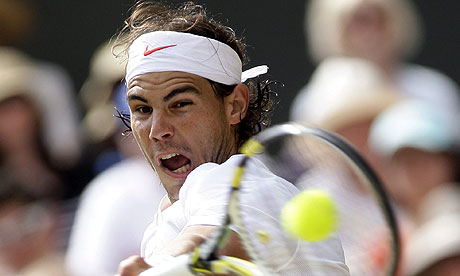 Rafael Nadal in the Wimbledon final