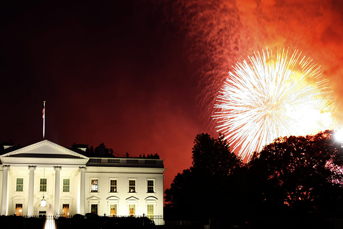 4th of july: Fireworks explode in celebration of Independence Day in Washington 