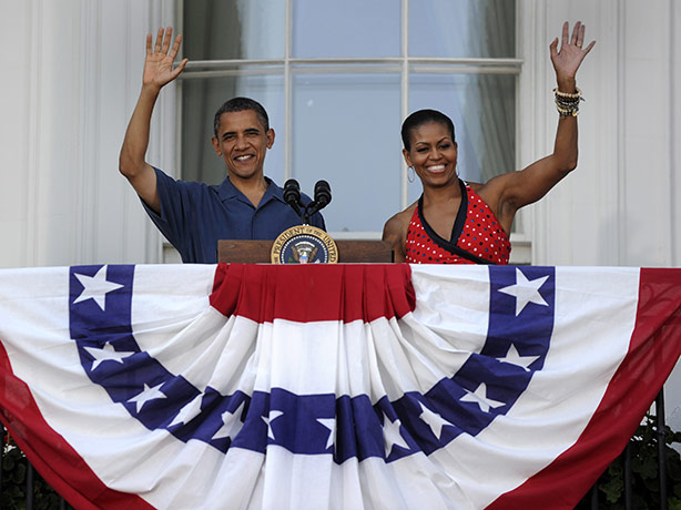 4th of july: U.S. President Obama and first lady Michelle 