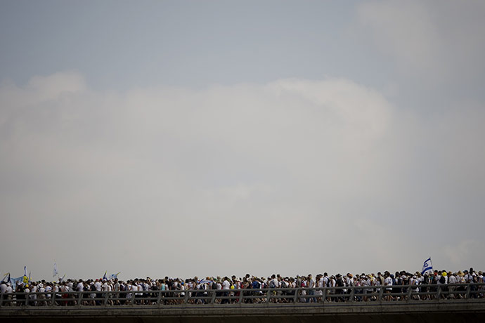 24 hours in pictures: march for release of Gilad Schalit 