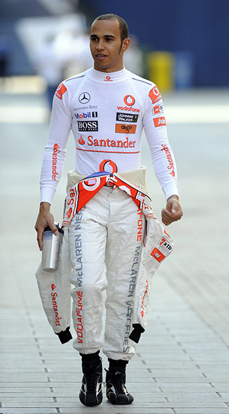 celeb style: Hamilton: McLaren Mercedes' British driver Lewis Hamilton