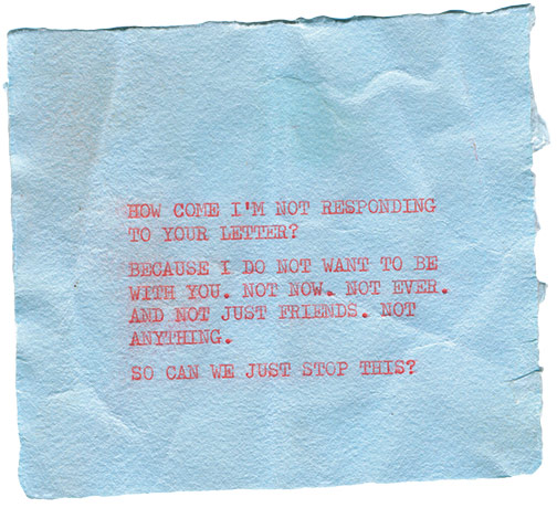 Rejection letters: Rejection letters