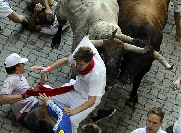 Pamplona bull running: Fiesta de San Fermin
