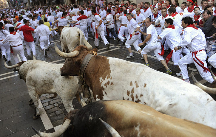 Pamplona bull running: Fiesta de San Fermin