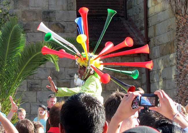 Fans' network: Fan with vuvuzelas at the World Cup