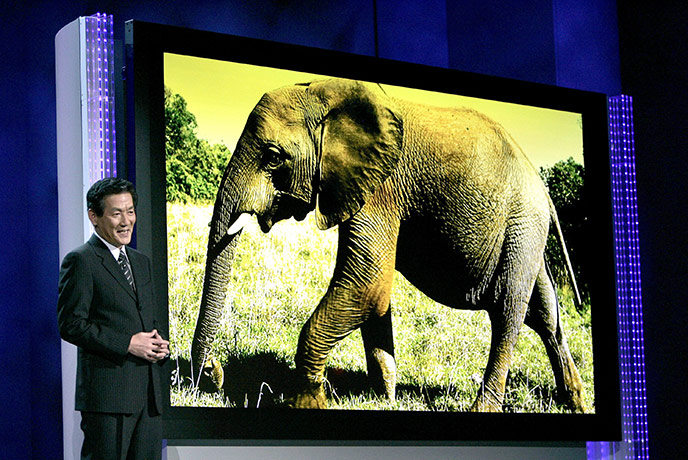 Analogue television: CES giant plasma screen