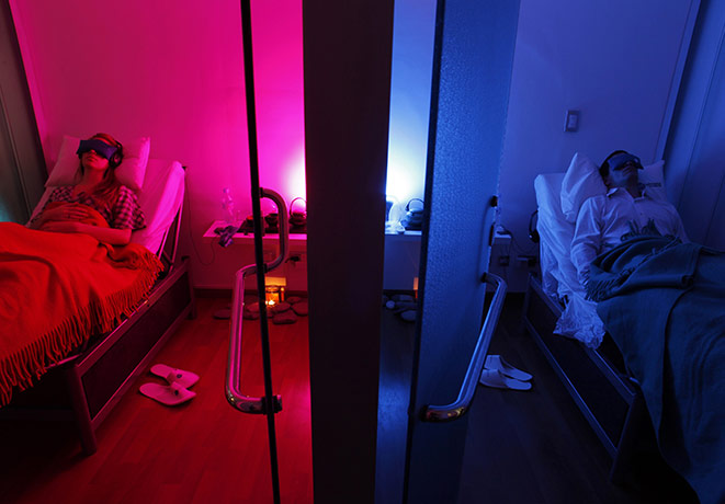 24 hours in pictures: Buenos Aires, Argentina: Workers take a siesta at a centre called Siestario
