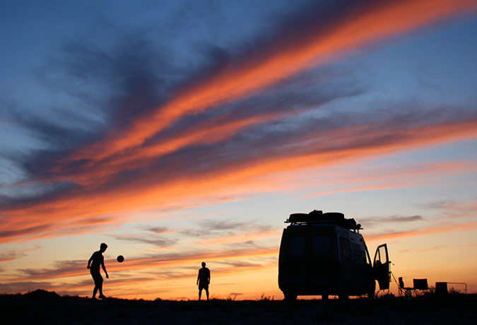 in pictures: football: sunset kickabout